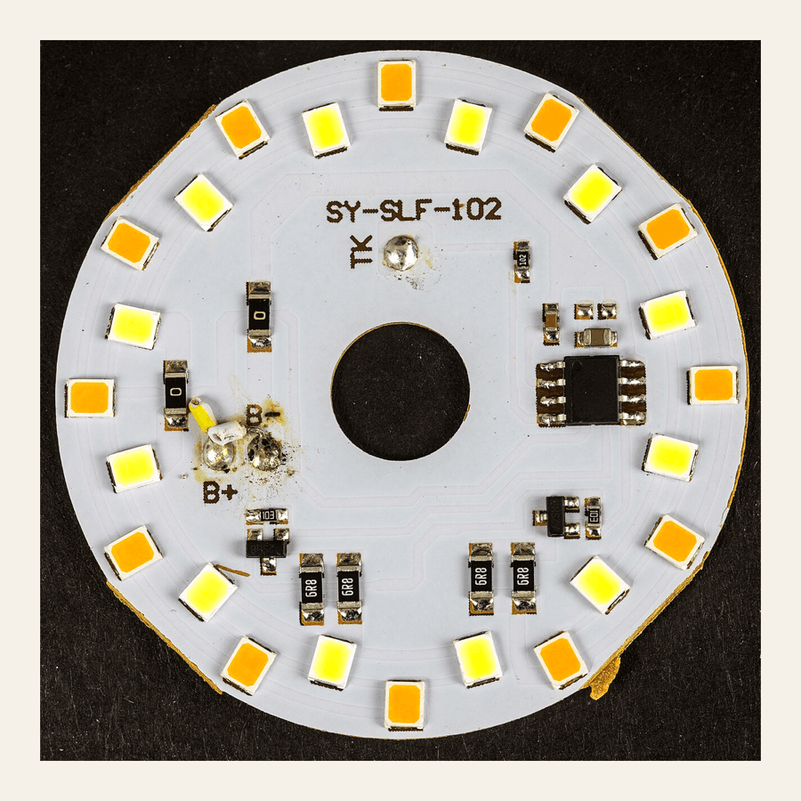 Rectangular RGB LED matrix panel with ribbon cable