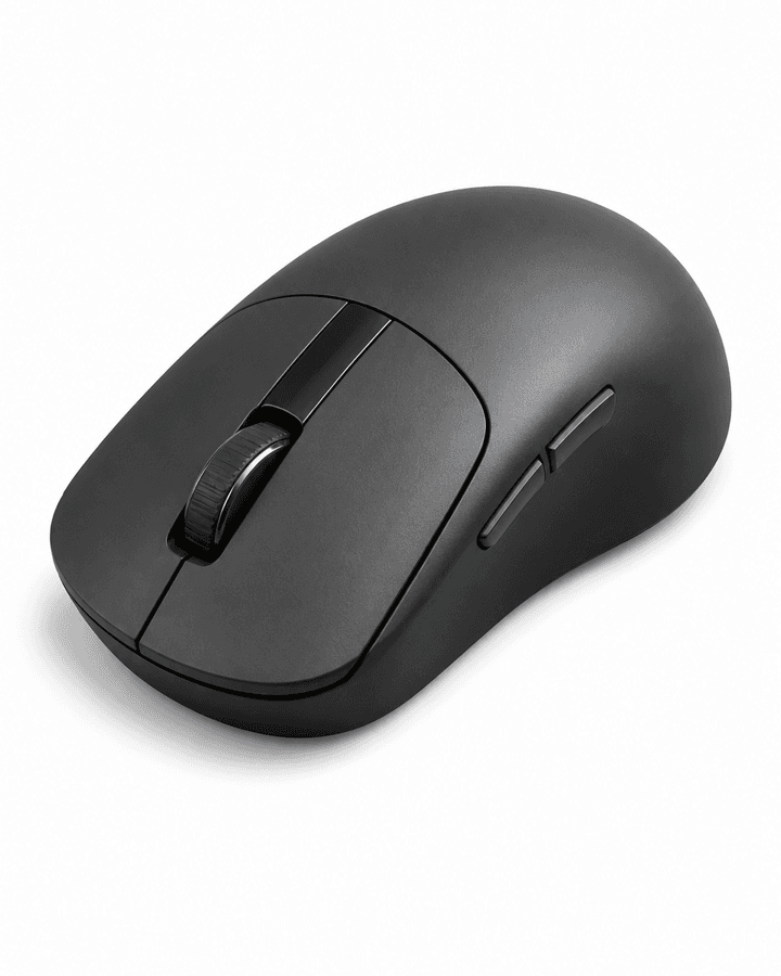Ergonomic wireless mouse with precision scroll wheel
